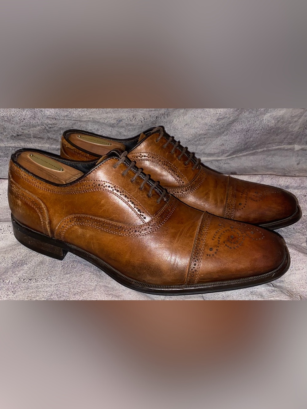 To Boot NY Brogue Cap Toe Oxford Derby Dress Shoes Work Office 8 Italy Handmade